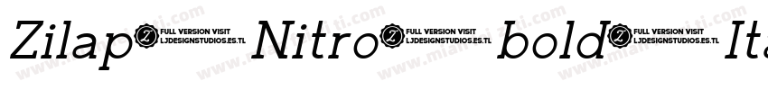 Zilap Nitro bold Italic字体转换